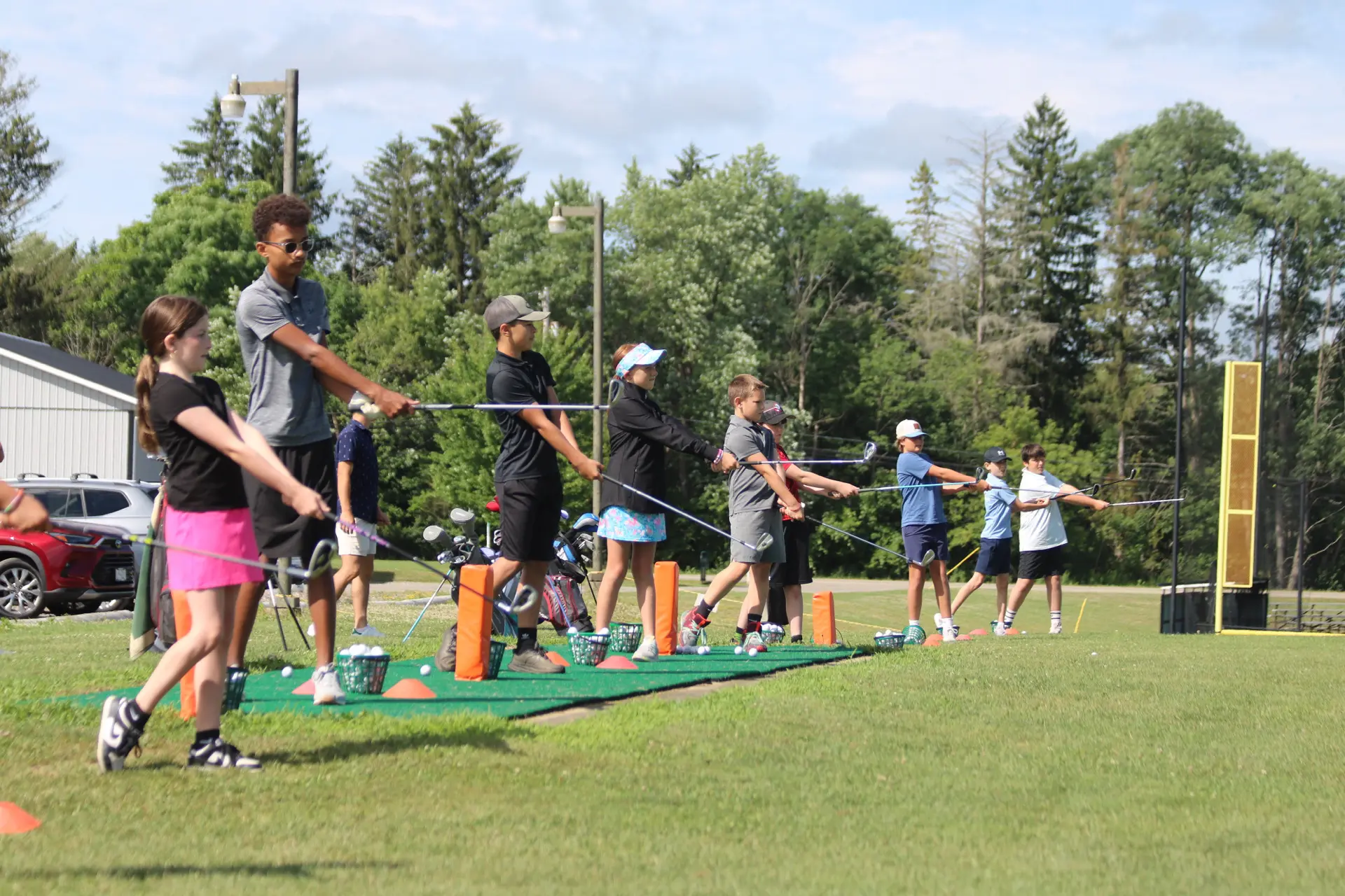 Driving range and practice green